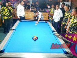 Bupati Rokan Hilir Buka Turnamen Olahraga Billiar, Trophy Bupati CUP 1 2024.