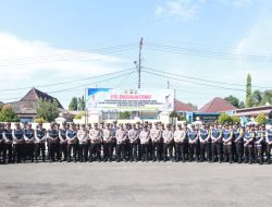 Paksanaan Giat Apel bhabinkamtibmas Dipolres Lahat Bersama Polres Muara Enim Dan Polres Pagar Alam. 