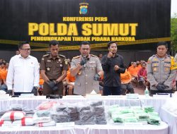 Dalam Tempo 47 Hari, Polda Sumut Berhasil Mengungkap 578 Kasus Narkotika