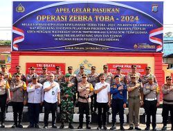 Kapolresta Deli Serdang Pimpin Apel Gelar Pasukan Ops Zebra Toba 2024