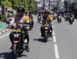 Jelang Pelantikan Presiden Dan Wakil Presiden RI Terpilih, Kapolrestabes Medan Dan PJU Gelar Patroli Sepeda Motor