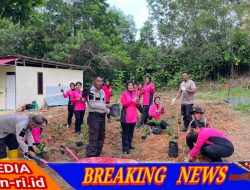 Dukung Program Ketahanan Pangan Nasional, Polsek Kota Polresta Tanjung Pinang Buka Lahan Tidur