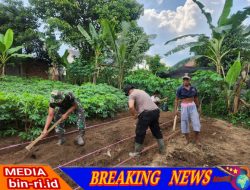 Bhabinkamtibmas Polsek Lawang Kidul Dorong Ketahanan Pangan Warga di Tanjung Enim