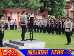Polres Muara Enim Gelar Apel Pergeseran Pasukan Pengamanan TPS Pilkada 2024