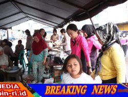 Bantu masyarakat korban banjir, Polres Binjai Gercep Siapkan Dapur Umum