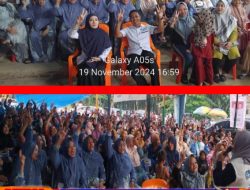 Menggema Kampanye dialogis Paslon 02 BIJAK, di kepenghuluan Harapan jaya Kec Basira.