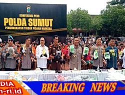 Polda Sumut Berhasil Sikat Ratusan Kasus Narkoba dalam Seminggu