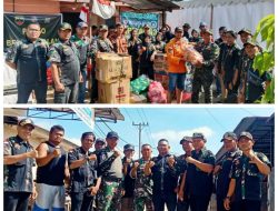Keluarga Besar Hipakad63 Sumut Didampingi DPW JWI Sumut Memberikan Bantuan Sosial Bencana Banjir di Desa Marindal
