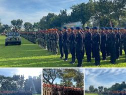 Memperkokoh Sinergi TNI-Polri, Personel Brimob Polda Sumut Ikuti Upacara Hari Juang TNI AD di Kodam I/Bukit Barisan