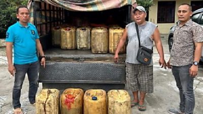 POLSEK KAMPUNG RAKYAT UNGKAP KASUS PENIMBUNAN BBM BERSUBSIDI
