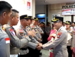 AKBP Riky Iswoyo Titip Pesan Kepada Personel di Acara Pisah Sambut Kapolres Bintan.