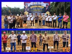 Polsek Bagan Sinembah Bersama PT. SIMP Tbk Laksanakan Program Penanaman Jagung 1 Juta Hektare