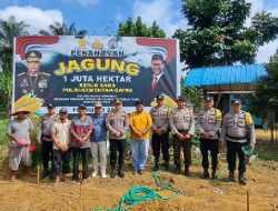 Polsek Bagan Sinembah Dukung Program Ketahanan Pangan, Tanam Jagung 1 Juta Hektar