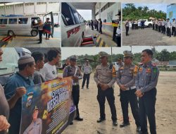 Dalam Rangka Ops LK 2025 Satlantas Polres Rohil Gelar Rampcheck Kendaraan