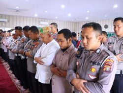 Polres Rokan Hilir Gelar Shalat Ghaib untuk Tiga Personel Polri yang Gugur di Way Kanan