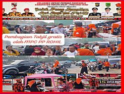 MPC-PP Rohil Berbagi Takjil Gratis di Hari ke-15 Ramadhan, Kesbangpol Rohil Beri Apresiasi