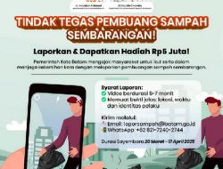 Pemerintah Kota Batam Tindak Tegas Pembuang sampah sembarangan