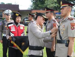 Kapolres Muara Enim Pimpin Upacara Sertijab Kapolsek Semendo serta Pelantikan Kasat Intelkam dan Kapolsek Tanjung Agung