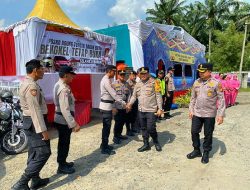 Kapolres Rohil Tinjau Pos Pam Terpadu Riau-Sumut untuk Pengamanan Arus Mudik Lebaran 2025
