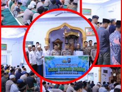 Shalat Isya dan Tarawih Keliling , Kapolres Rohil Berbaur dengan Jama’ah Masjid Nurul Iman.