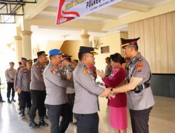 Upacara Serah Terima Jabatan Kapolsek Bagan Sinembah di Mapolres Rokan Hilir
