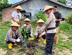 Polsek Tanah Putih Tanjung Melawan Laksanakan Penanaman Bibit Pohon Dukung Program Penghijauan Kapolda Riau