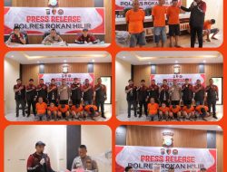 Komitmen Tindak Pengrusakan Hutan dan Pembakaran Hutan dan Lahan, Polres Rohil Amankan 5 Tersangka di 5 TKP