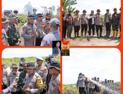 Kapolda Riau Pimpin Pemadaman dan Pendinginan Api di Rohil, Himbau Jangan Bakar Lahan