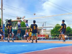 Hari Pertama Turnamen Voley Piala Dandim 0321 Rohil Digelar, Diikuti 23 Tim