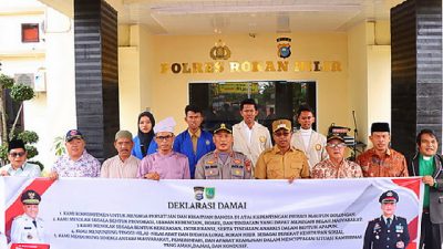 Kapolres Rokan Hilir Inisiasi Deklarasi Damai, Antisipasi Aksi Solidaritas Terkait Unjuk Rasa di Jakarta