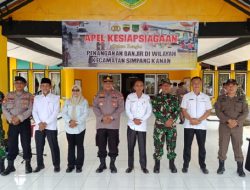 Polres Rohil Gelar Apel Kesiapsiagaan Banjir Serentak di 13 Polsek