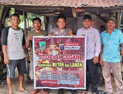 Polsek Bagan Sinembah Sosialisasikan Larangan Membakar Hutan dan Lahan
