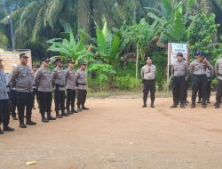 Polres Rokan Hilir Bersama Polsek Bagan Sinembah Siagakan Personel Amankan Aksi Damai di Balai Jaya