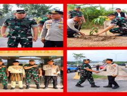 Silaturahmi Danrem 031/Wira Bima ke Polres Rokan Hilir Perkuat Sinergi TNI–Polri Jaga Kamtibmas