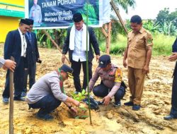 Polsek Bagan Sinembah Laksanakan Giat Sosialisasi Green Policing, Tanam 50 Bibit Pohon di Ponpes Al-Majidiyah