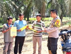 Polsek Pujud Gelar Patroli dan Sosialisasi Larangan Pembakaran Hutan dan Lahan di Kasang Bangsawan