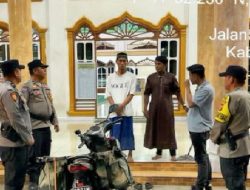 Polsek Bagan Sinembah Amankan Sholat Tarawih di Masjid Raya An-Nur