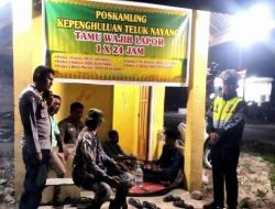 Polsek Pujud Cek Pos Siskamling Teluk Nayang, Pastikan Keamanan Warga Terjaga