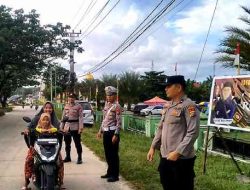 Polsek Pujud Amankan Arus Lalu Lintas Pasar Ramadhan Simpang Tepak