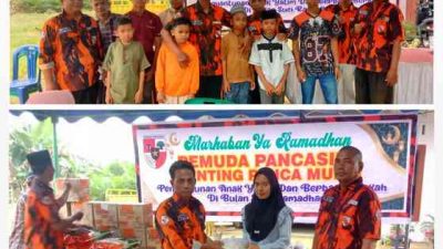 Pemuda Pancasila Ranting Panca Mukti Santuni Anak Yatim 50 Paket Sembako di Bulan Ramadhan