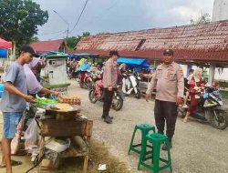 Polsek Pujud Amankan Aktivitas Pasar Ramadhan, Lalu Lintas di Simpang Tepak Tetap Kondusif