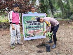 Polsek Pujud Sosialisasikan Green Policing, Tanam Pohon Bersama Warga Suka Jadi