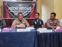 Kapolres Rohil Pimpin Rilis Kasus Narkoba, Empat Tersangka Diamankan