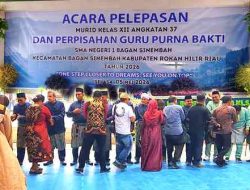 Perpisahan Siswa Kelas XII SMAN 1 Bagan Sinembah Angkatan 37 Digelar, Tekankan Semangat Raih Mimpi