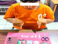 IRT di Sungai Pakning Ditangkap, Polsek Bukit Batu Amankan Sabu 1,68 Gram