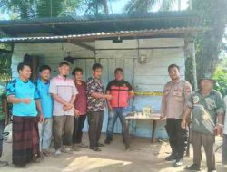 Polsek Pujud Pasang Garis Polisi di Gubuk yang Diduga Jadi Tempat Konsumsi Narkoba di Pujud