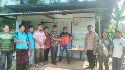 Polsek Pujud Pasang Garis Polisi di Gubuk yang Diduga Jadi Tempat Konsumsi Narkoba di Pujud
