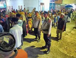 Kapolsek Pujud Pimpin Pengamanan Pawai Obor dan Arus Lalu Lintas Malam Takbir