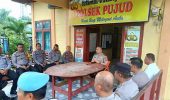 Kapolsek Pujud Tekankan Disiplin Personel dan Antisipasi Gangguan Kamtibmas dalam Anev Mingguan