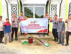 Sambut HUT Bhayangkara ke-80, Polsek Tanah Putih Gelar Bakti Religi di Masjid Taqwa